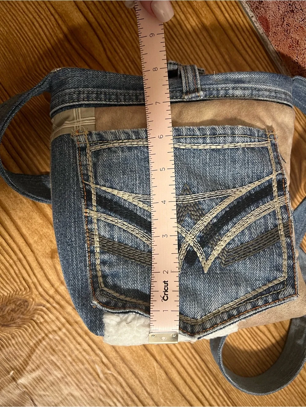 Denim Crossbody Bag - Upcycle Jean Shoulder Bag